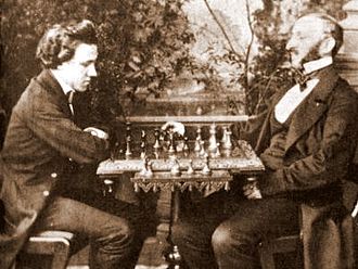 image of Paul Morphy playing chess